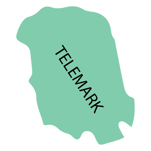 Mapa del condado de telemark Diseño PNG