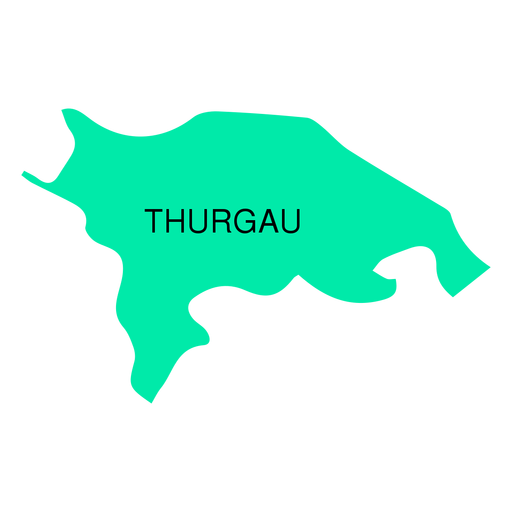 Mapa del cant?n de Turgovia Diseño PNG