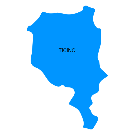 Mapa del cantón Ticino Diseño PNG
