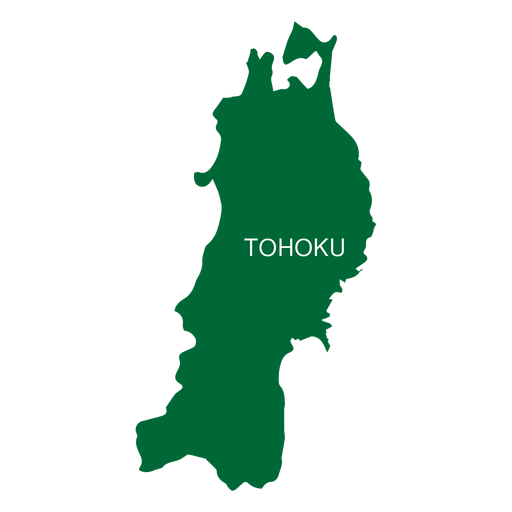 Tohoku region map PNG Design
