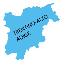 Mapa da região do Tirol do Sul de Trentino Desenho PNG