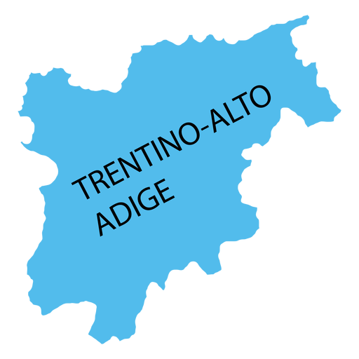 Karte der Region Südtyrol im Trentino PNG-Design
