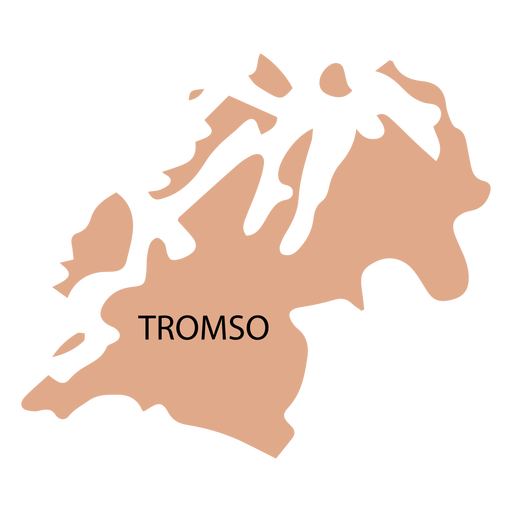 Mapa del condado de troms Diseño PNG