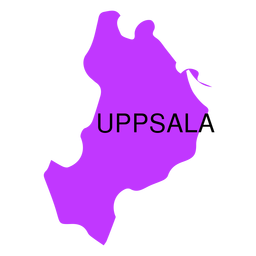 Mapa de condado de Uppsala Desenho PNG