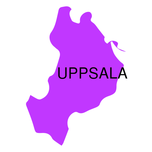 Mapa de condado de Uppsala Desenho PNG