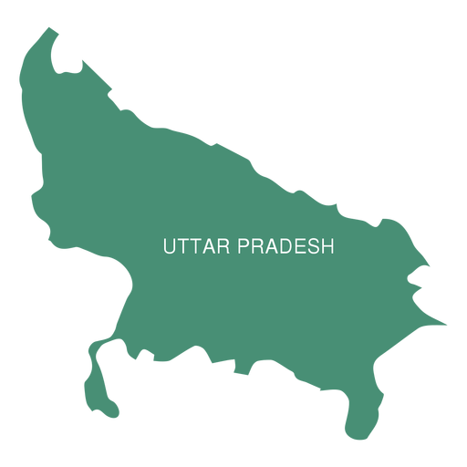 Uttar Pradesh State Karte PNG-Design