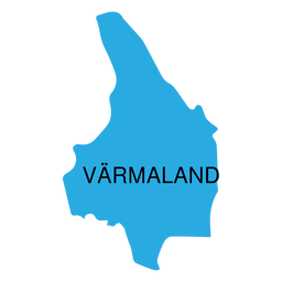 Mapa del condado de Varmland Diseño PNG