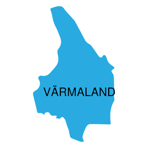 Varmland county map PNG Design