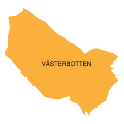 Vasterbotten County Karte PNG-Design