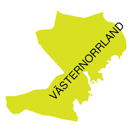 Vasternorrland county map PNG Design