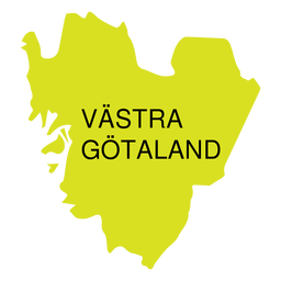 Mapa del condado de Vastra Gotland Diseño PNG