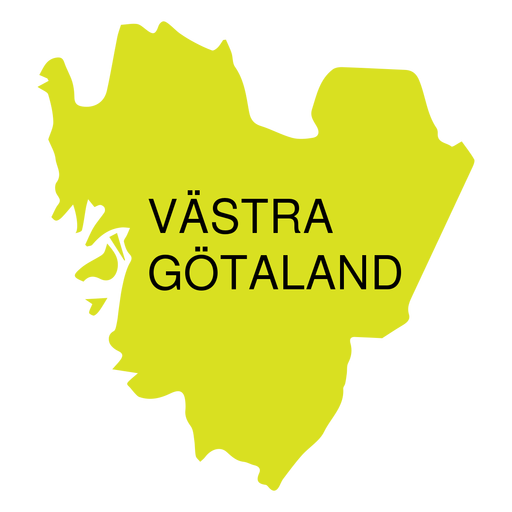 Mapa del condado de Vastra Gotland Diseño PNG