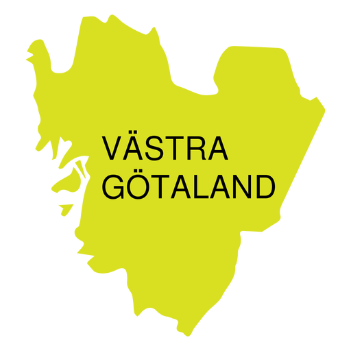 Vastra Gotland County Map Png And Svg Design For T Shirts 0482