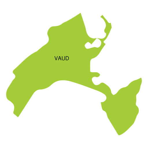 Mapa del cant?n de Vaud Diseño PNG
