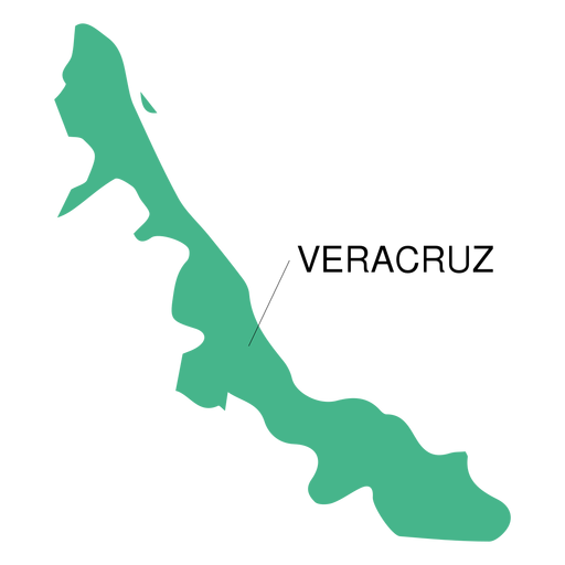 Mapa del estado de Veracruz Diseño PNG