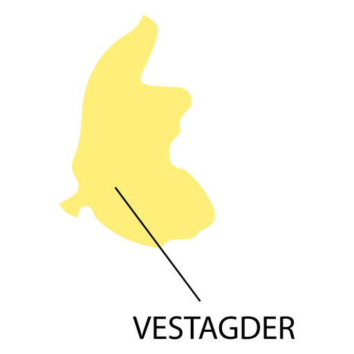 Vest agder county map PNG Design