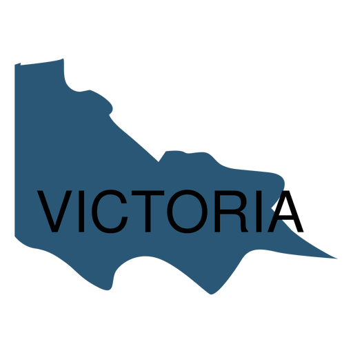 Victoria state map PNG Design