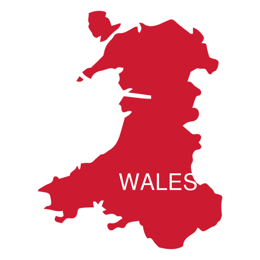Mapa del pa?s de Gales Diseño PNG