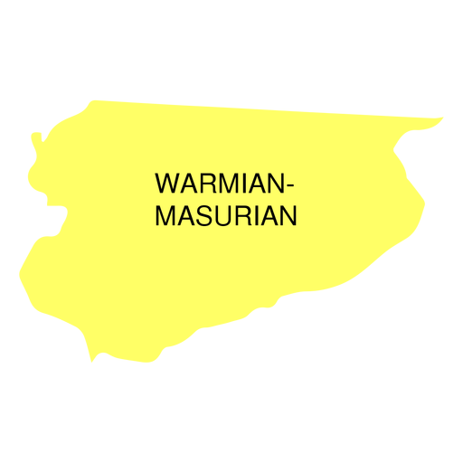 Mapa del voivodato de Warmian masurian Diseño PNG