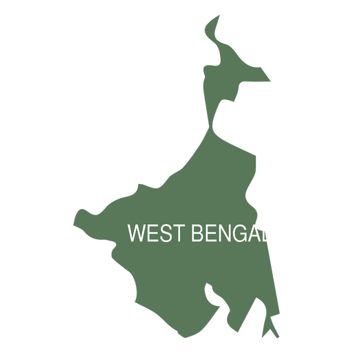 Mapa del estado de bengala occidental Diseño PNG