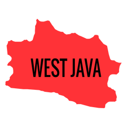Mapa da província de Java Ocidental Desenho PNG