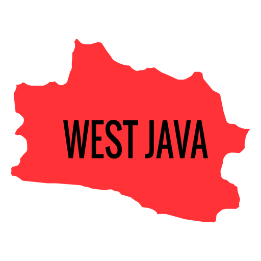Mapa de la provincia de java occidental Diseño PNG