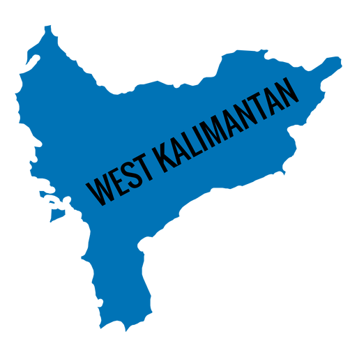 Mapa de la provincia de kalimantan occidental Diseño PNG