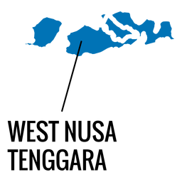 Mapa da província de West Nusa Tenggara Desenho PNG