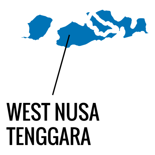 Mapa de la provincia de nusa tenggara occidental Diseño PNG