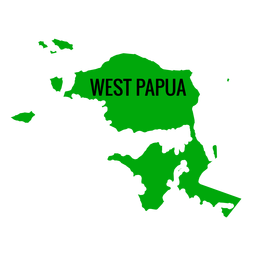 Mapa da província de Papua Ocidental Desenho PNG