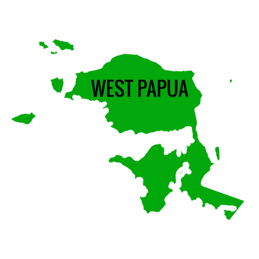 Mapa da prov?ncia de Papua Ocidental Desenho PNG