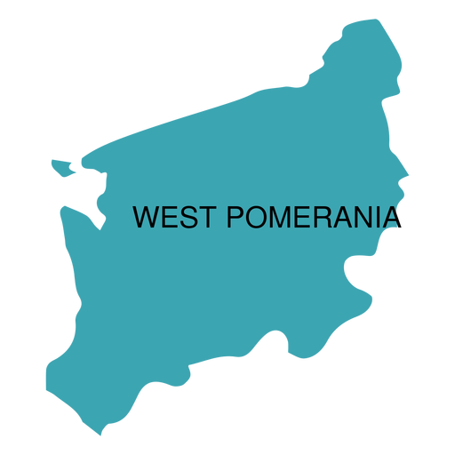 Mapa de voivodato de Pomerania Occidental Diseño PNG