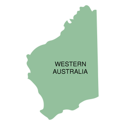 Mapa del estado de australia occidental Diseño PNG