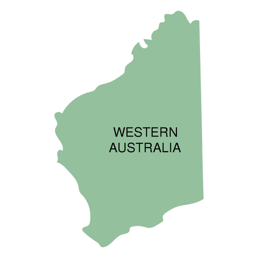 Western australia state map PNG Design