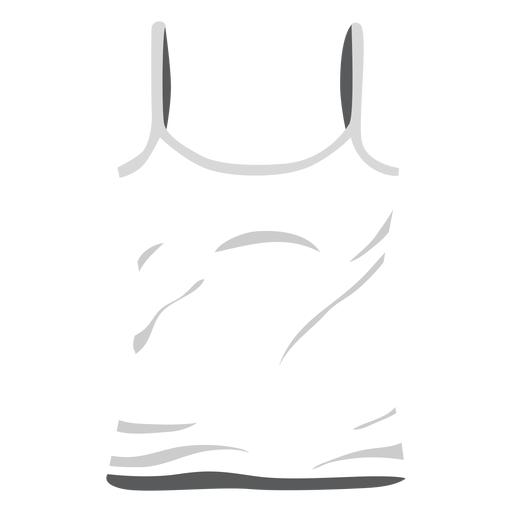 White ladies tank top icon PNG Design