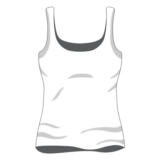 Icono de camiseta sin mangas de mujer blanca