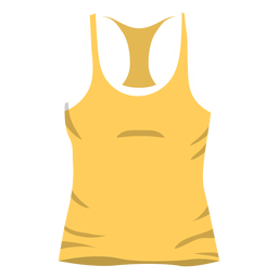 Icono de camiseta sin mangas de hombres amarillo Diseño PNG
