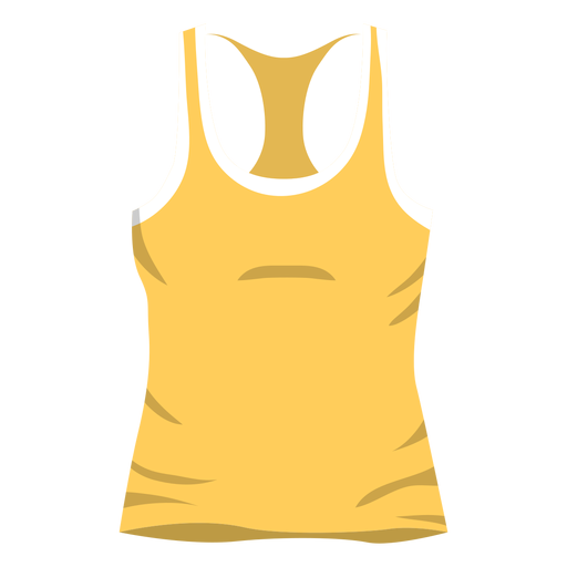 Icono de camiseta sin mangas de hombres amarillo