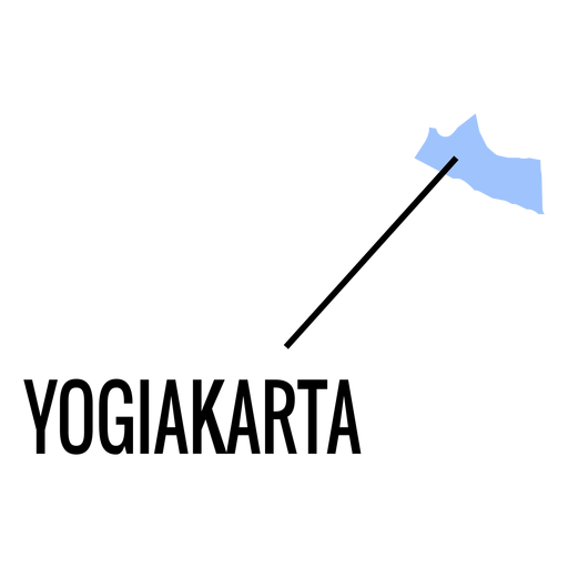Mapa de la provincia de Yogiakarta Diseño PNG