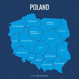 Poland province map