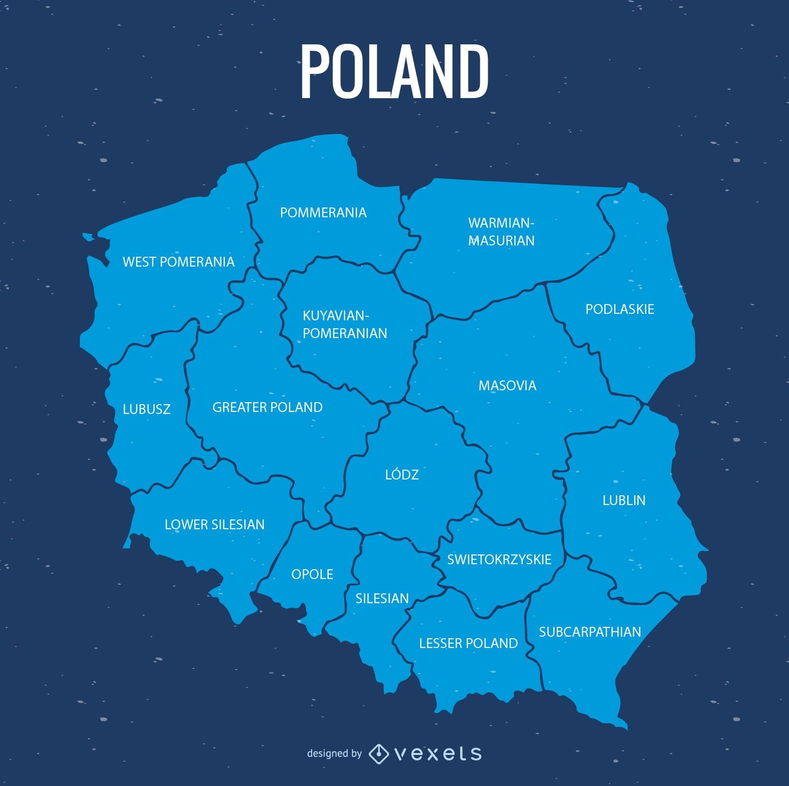 Poland Province Map Vector Download