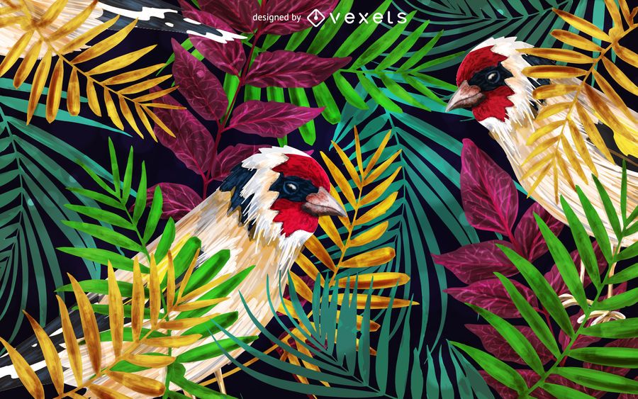 Ilustración de fondo de pájaro jilguero Ilustración de fondo de pájaro jilguero