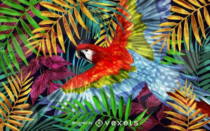 Scharlachrot Macaw Papagei Hintergrund Illustration Scharlachrot Macaw Papagei Hintergrund Illustration