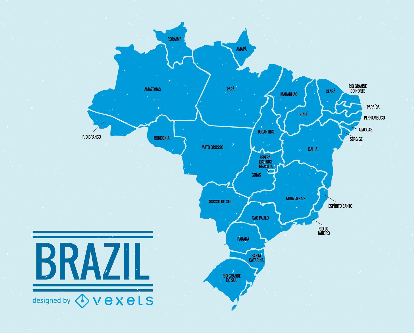 Mapa de la divisi?n administrativa de Brasil