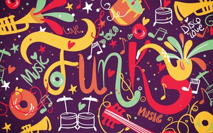 Fondo de música funk colorido Fondo de música funk colorido
