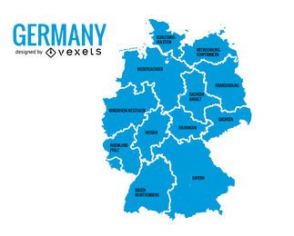 Mapa de estados de Alemania Mapa de estados de Alemania