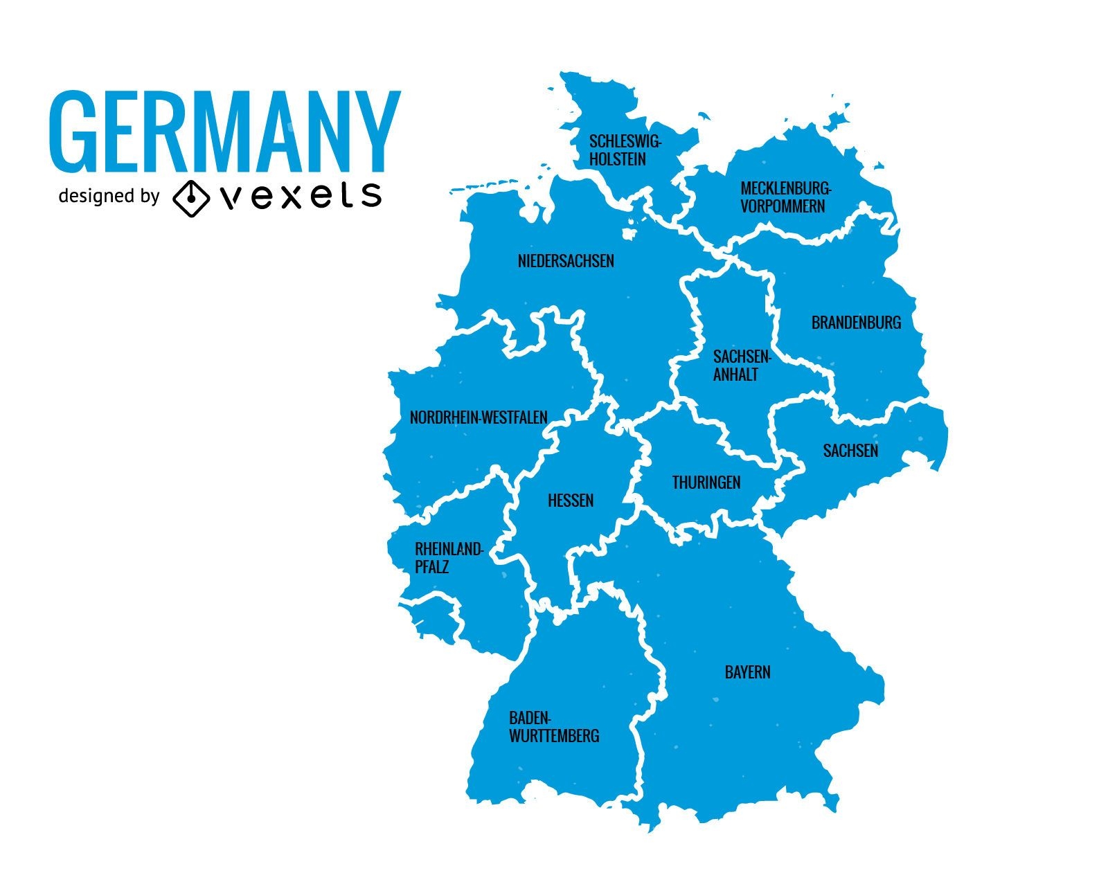 Deutschland Staaten Karte