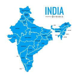 Mapa dos estados da Índia Mapa dos estados da Índia
