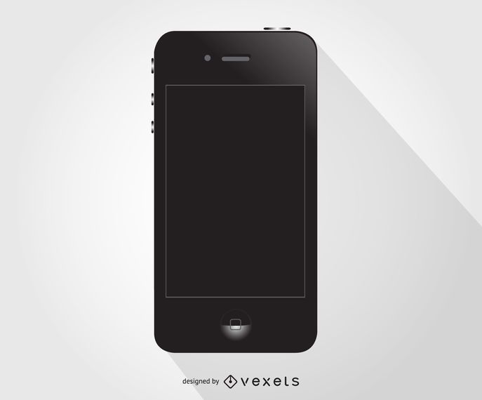 Black Iphone Vector - Vector Download