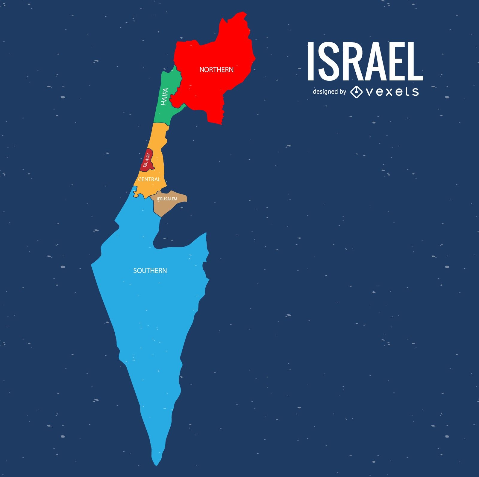 Mapa da divisão administrativa de Israel